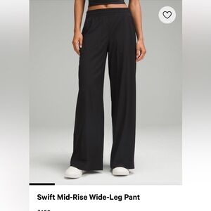 Lululemon Swift mid-rise  wide leg pants size 14